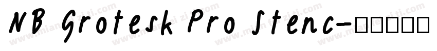 NB Grotesk Pro Stenc字体转换